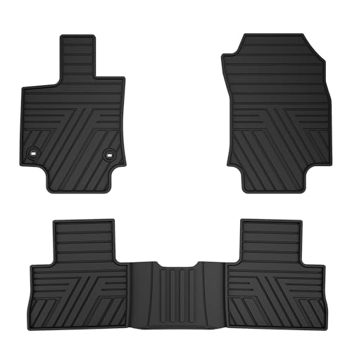 Rubber Floor Mats Custom Fit for Toyota RAV4 2019-2025 Waterproof Heavy Duty Anti-Slip Car Mats 1st & 2nd Row Full Black