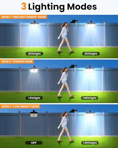 Thumok Clip on Solar Lights Outdoor 176 LEDs 600 LM Solar Motion Sensor Lights Outdoor IP6 - image 6