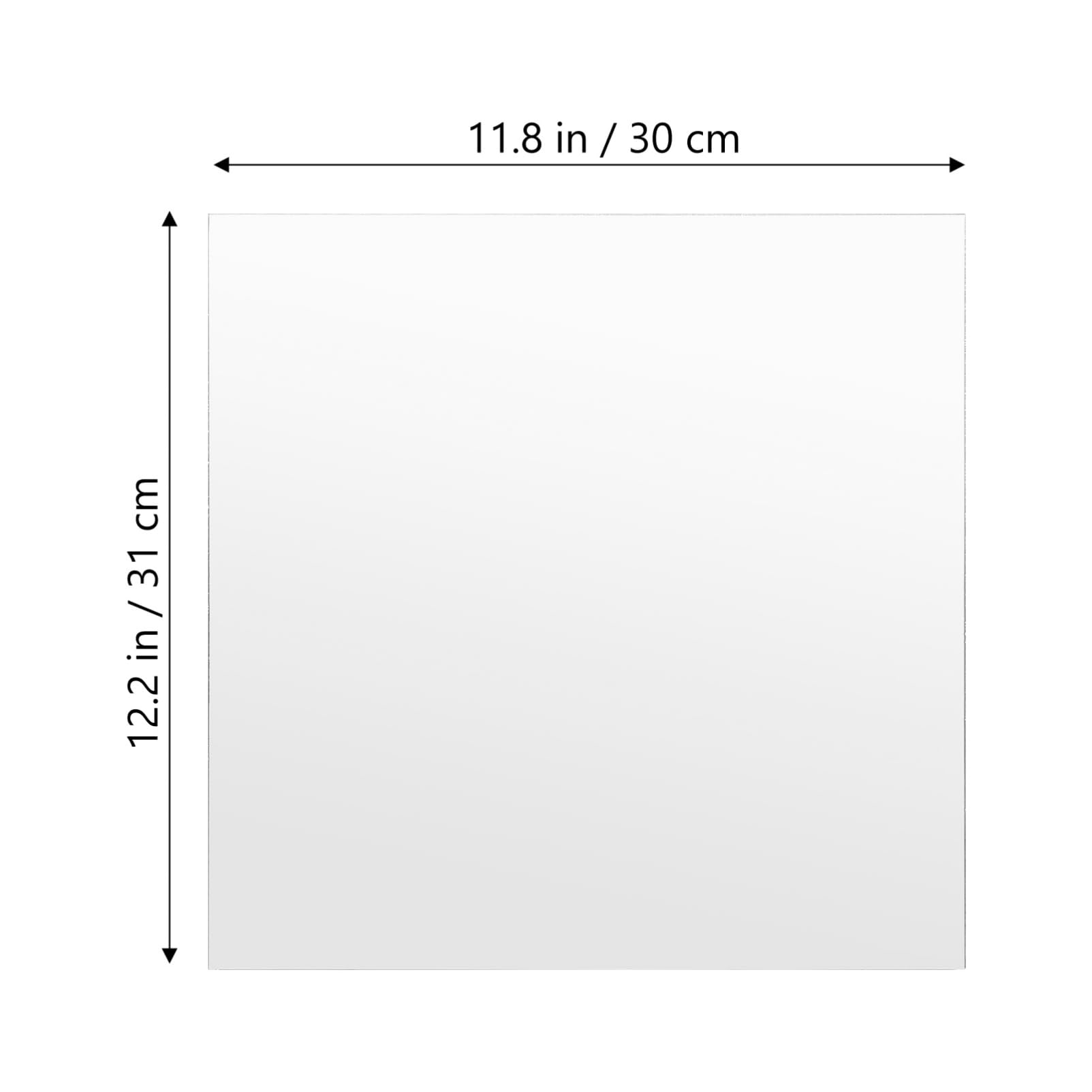 GLEAVI Specchio da Parete Adesivo Bianco, Set 1, Vetro HD