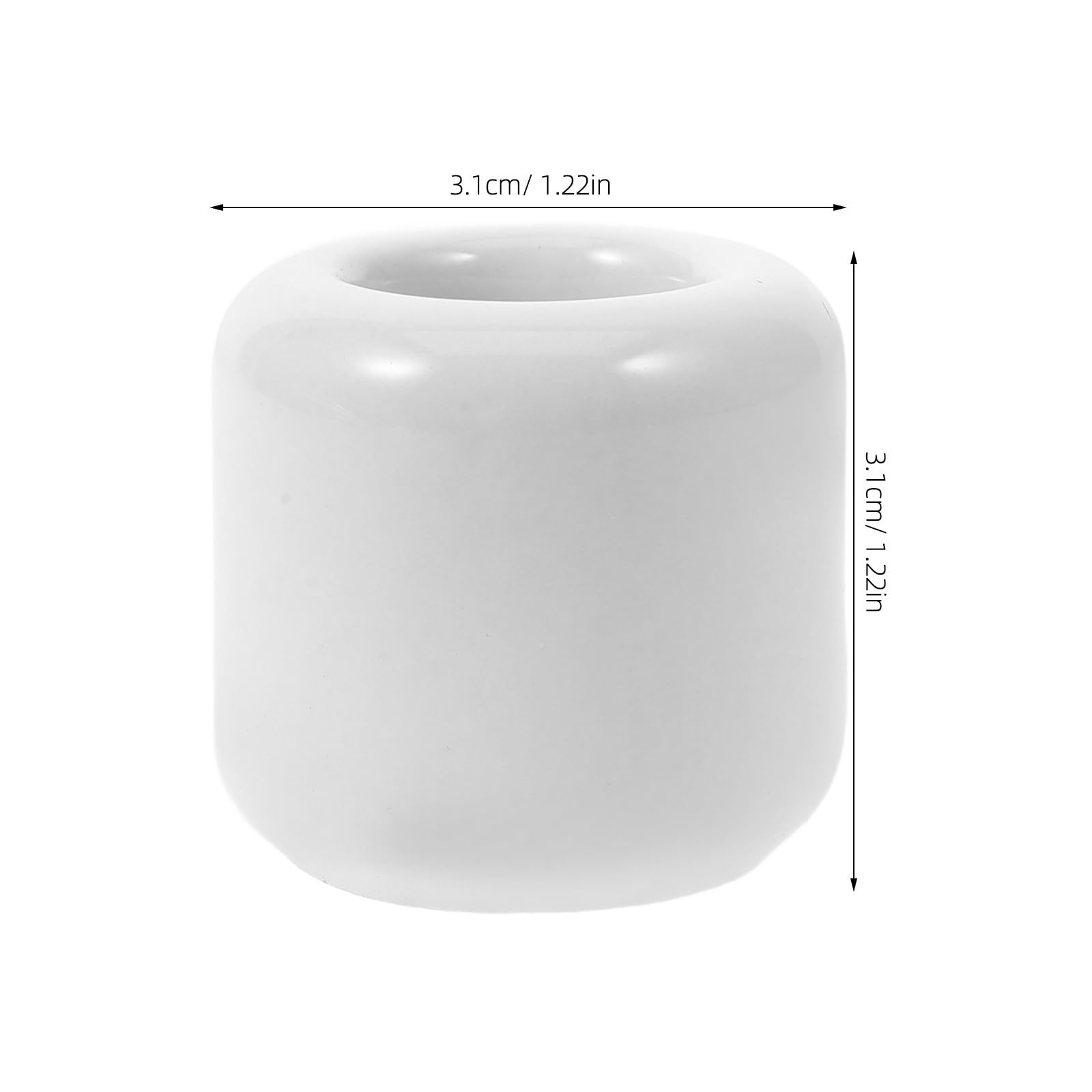 BESTOYARD 25 Pezzi Portacandele Ceramico Rotondo per Lumino, Set Decorativo
