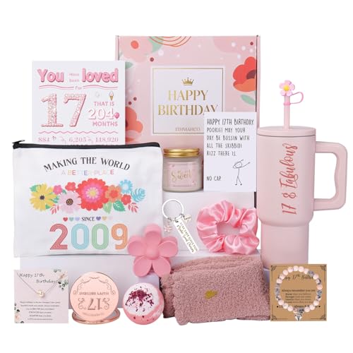Ithmahco 17th Birthday Gifts for Girls 17 Year Old Girl Gift Ideas Birthday Gifts for 17 Year Old Girl 17th Bday Spa Gift Baskets for Daughter Niece Granddaughter Sister Friends