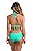 La Blanca Women's Island Goddess Halter Triangle Swimsuit Top Seafoam