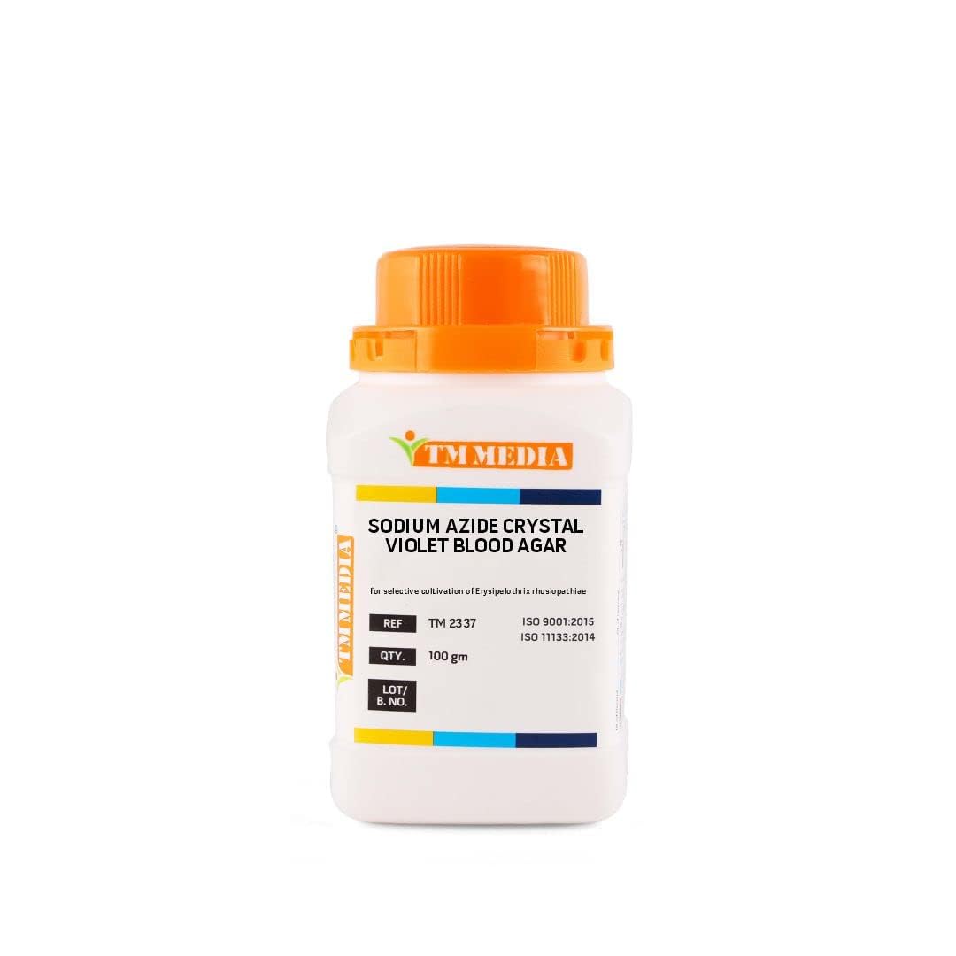 TM MEDIA - SODIUM AZIDE CRYSTAL VIOLET BLOOD AGAR (100 gm)-image-47