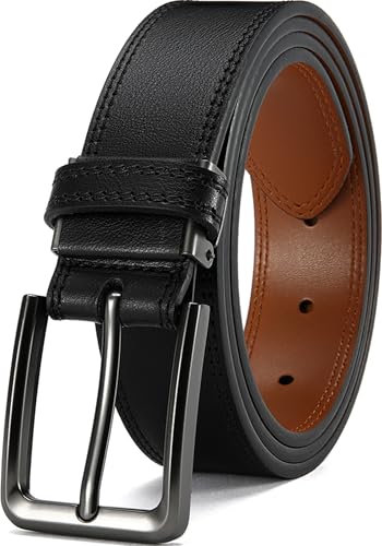 DOOPAI Men's Leather Belt - 1 3/8