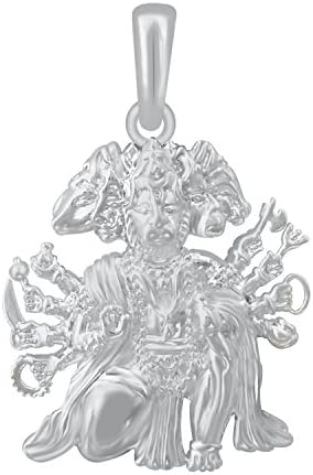 THE MARKETVILLA Pure 925 Sterling Silver Hanuman Locket - Panchmukhi Hanuman Pendant for Men, Bajrangbali Locket, Hanumanji Dollar for Men & Women (UNISEX)