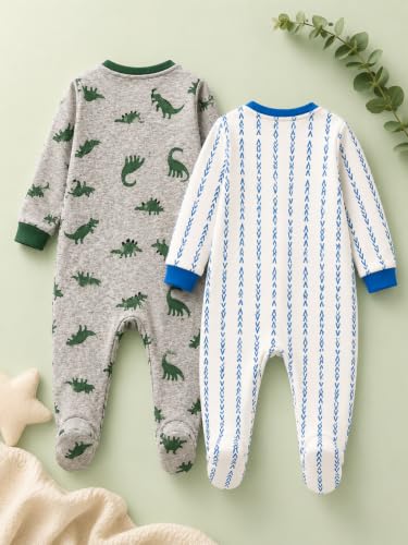 Image of TuddyBuddy 100% Cotton Multi Color Zipper Romper Sleepsuit /Romper /Jumpsuit for Baby Boy & Baby Girl