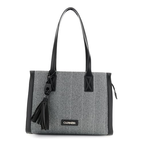 Sac en tissu tweed de luxe CAFèNOIR avec logo élégant femme