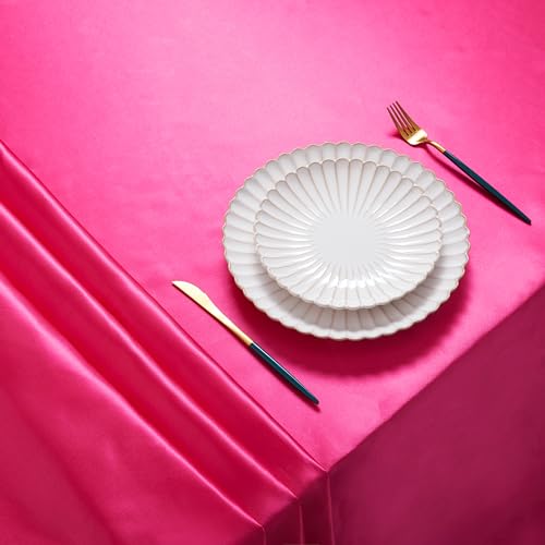 Nappe en satin rectangulaire lavable pour table de mariage - 4