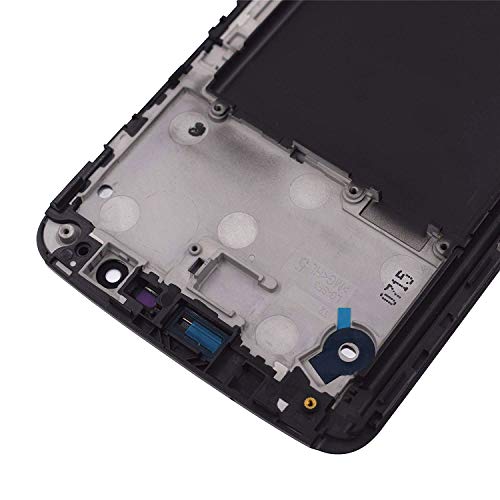 Image of LCD Screen Display with Digitizer Touch Panel with Bezel Frame Compatible with LG Stylus 3 LS777 K10 Pro M400DK(Black)