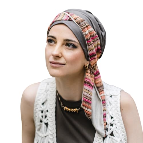 CAREBELL Turbante Oncológico de Bambú Smooth Masala · Quimioterapia y Alopecia · Muy Suave Transpirable y Sin Costuras interiores · Ajustable para Mujer