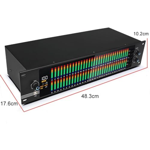 Graphic Equalizer 31-Band-Stereo-EQ, 2-K-Design, LED-Display, 10 voreingestellte Effekte, automatische Rauschunterdrückung, unabhängige Niedrig-/Mittel-/Höhen-Einstellung