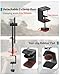 Overhead Camera Mount Desk Stand, Camera Arm Desk Mount Clamp Stand with 360°Adjustable Magic Arm, Webcam Arm Mount Stand w Ballhead Phone Mount for Desk Logitech Microphone Video Light Cell Phone