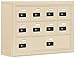 Salsbury Industries 19035-10SSC Cell Phone-3 Unit Surface Mounted-Resettable Combination Locks with 5-Inch Diameter Compartments, Sandstone