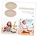 KESYOO 2 Pcs Wooden Plate Smooth Edges Realistic Kitchen Plaything for Boys Pretend Play Educational Simulated Kitchenware Plates