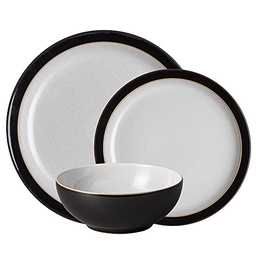 Denby Elements Black 4 Piece Dinnerware Set, 406048552 #TOP6
