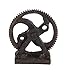 Deco 79 Polystone Gear Decorative Sculpture Home Decor Statue, Accent Figurine 8
