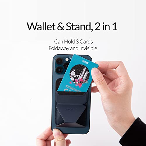Image of MOFT MagSafe Wallet Stand for iPhone14 /13 /12 Series Enhanced Magnetic Strength MagSafe Compatible Phone Stand with 3 Viewing Angles (WindyBlue)