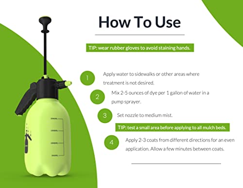 Peach Country Midnight Black Mulch Dye Color Concentrate - 2,800 Sq. Ft. - Brighten Up Your Old Mulch Beds Easily With Our Premium Mulch Dye (1 Quart, Black) #TOP5