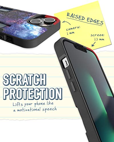 Image of Smartish iPhone 14 Wallet Case - Wallet Slayer Vol. 2 [Slim + Protective] Credit Card Holder w /Kickstand - Drop Tested Hidden Card Slot Cover Compatible w /Apple iPhone 14 - Spaced Out