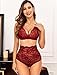 Avidlove Sexy Lingerie for Women High Waist Bra and Panty Set Strappy Babydoll Bodysuit