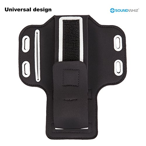 iPhone Armband for 6/7/8 & Galaxy 6/7/8 Sweatproof Sports & Running Armband. Key Holder, Reflective Safety Strip, Bonus Extender. Not for Larger iPhone Plus or Galaxy + Models