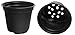 20 NEW 6 Inch Teku Plastic Nursery Pots - Standard ~ Pots ARE 6 Inch Round At the Top and 5 Inch Deep. Color: Black