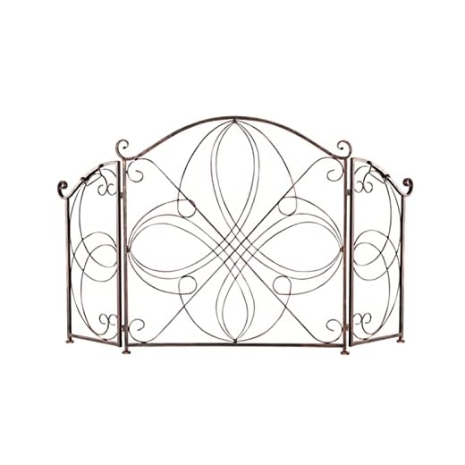 UNNS Herramientas para Chimeneas Esquinas Retro Patrón Antiguo Parrilla Salón Decoración Hierro Chimenea Pantalla Rejilla de Chimenea