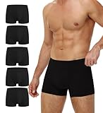BATTEWA Washable Incontinence Underwear for Men, Regular Cotton Leak-Proof Briefs with Front Absorption Area for Bladder Leak Protection 50ml.(Black, Large, 5 Pack)