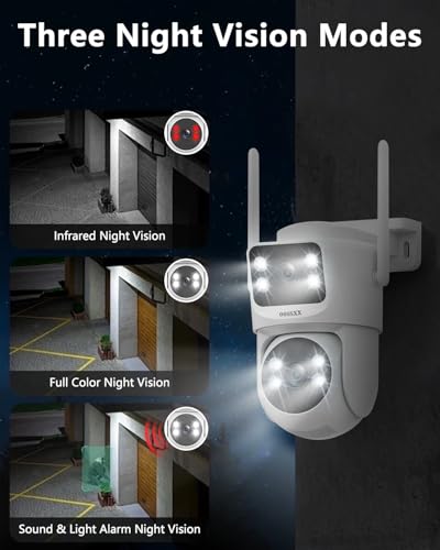 Image of (2026 New) 2K Wireless Security Camera System with 10 inch Monitor, Dual Lens PT Cameras, 128GB TF Card, 130 Wide Angle, Long Range WiFi +76%, PIR Detection, 2-Way Audio, No Monthly Fee