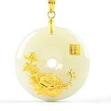 Hetian Jade Safety Button Pendant Jade Ping an Kou Necklace Lovers Lucky Amulet Jewelry Wholesale Chinese Fine Jewelry