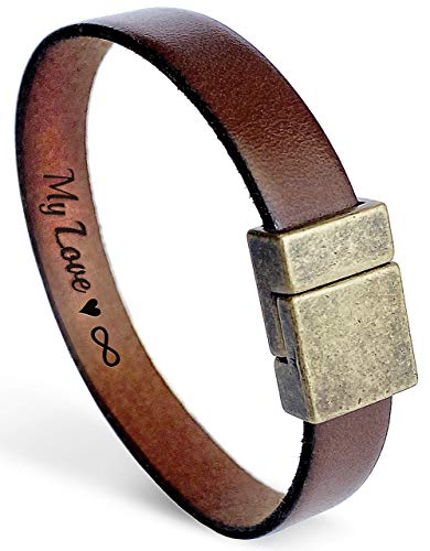 Leather and Bronze Bracelet