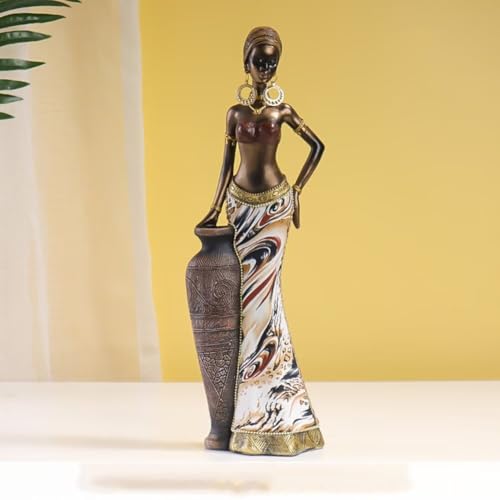 Estatua Africana Resina Hecha a Mano 12.4 Pulgadas miniatura 2