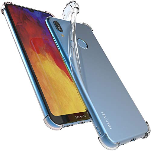 ebestStar - Cover per Huawei Y6 2019, Custodia Silicone Trasparente, Protezione TPU Antiurto, Bordi Rinforzati, Trasparente