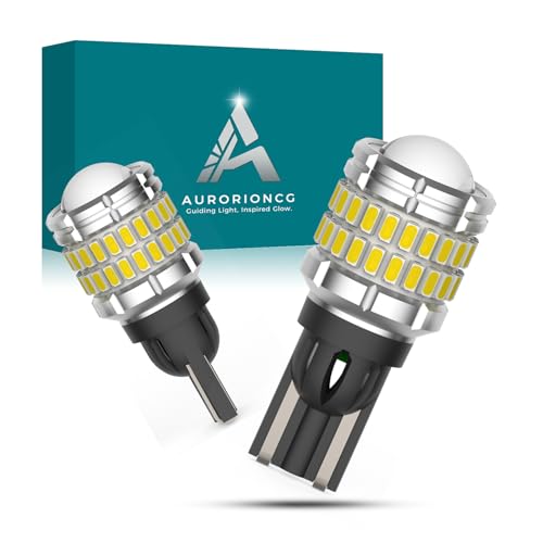 AURORIONCG 2PCS T15 Bombillas LED 12V Blanco W16W 921 Luces de Marcha Atrás 1200LM 6500K
