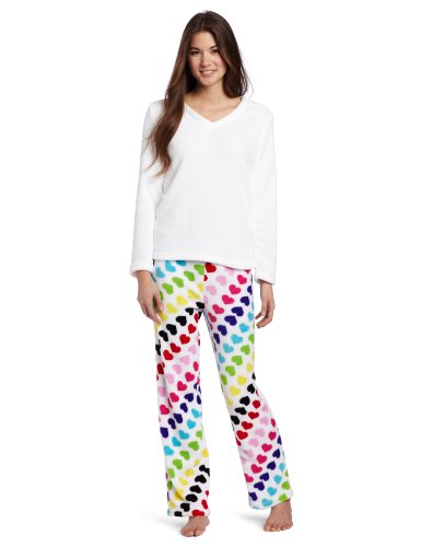 Image of Sweet Juniors Multi Heart Pant Set, White / Pink /Blue, Large