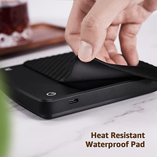 Small Coffee Scale With Timer, Espresso Scale With Auto Timer, 2Kg/0.1G High Accuracy, For Pour Over, Drip Coffee, Food Weight. Portable And Rechargeable Digital Scale, Black #TOP5