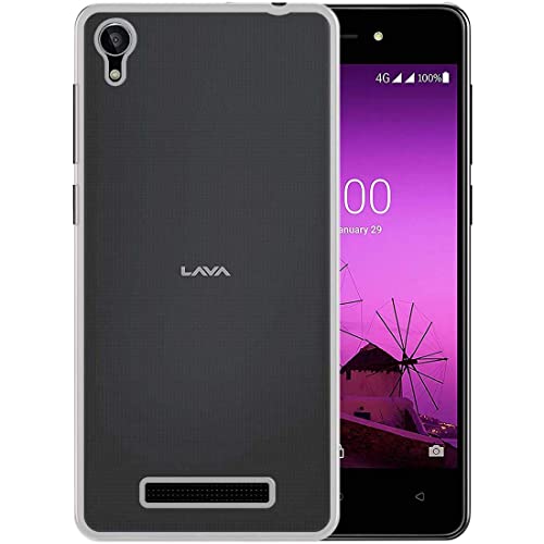 Image of COVERBLACK Rubber Silicone Back Cover for Lava Z50 - Transparent