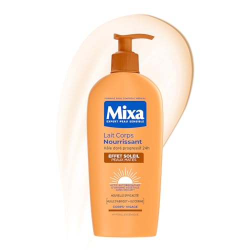 MIXA - Autobronzant - Lait Corps Nourrissant Effet Soleil - Autobronzant Progressif 24H - Nutrition...