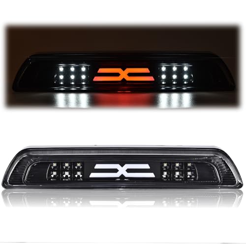 CHEDA LED Bar Rear Third Brake Light Cargo Lamp Smoke Compatible with 2007 2008 2009 2010 2011 2012 2013 2014 2015 2016 2017 2018 Toyota Tundra(Clear lens Black Bottoms)