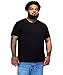 STRONGSIZE Men's Big and Tall Shirts – Stretch T-Shirt for Casual Wear Regular Length 2-Pack Black/Black 2XL