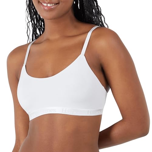 Brassière à cordon ultra douce Hanes Originals pour femme, brassière col dégagé confortable