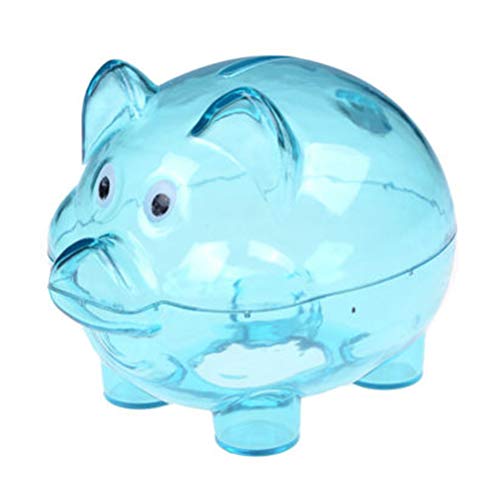 Yissma - Hucha con Forma de Cerdito, Transparente, Azul