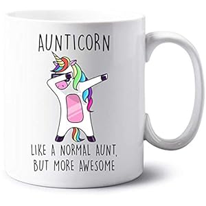 VIROSA Aunticorn Mug Auntie Unicorn Aunt Aunty Funny Mug Present