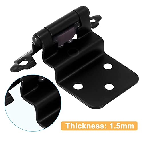 Axpower 30 Packs Inset Kitchen Cabinet Door Hinges Face Frame Matte Black 3/8" Self Closing Cupboard Hinges #TOP3