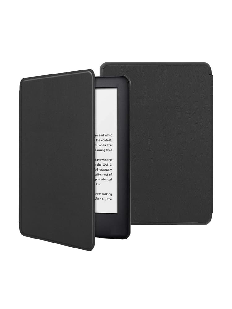 Funda para Kindle, funda protectora para lectores de libros electrónicos de 7 pulgadas, diseño delgado, interior suave (negro)