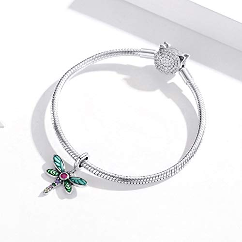 Cuentas de libélula brillante para pulsera personalizada de plata 925 2