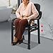 Drop Arm Bedside Commode Heavy Duty, 2 in 1 Shower & Bedside Commode Chair with Padded Seat and Backrest, Durable Toilet Chair for Elderly, Disabled, Adults and Seniors, 551 lb Weight Capacity