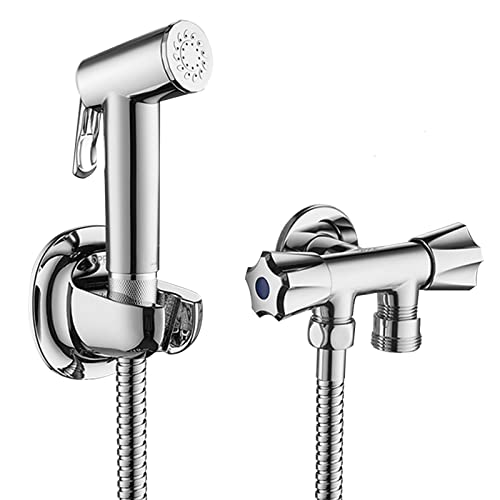 Pulvérisateur de bidet mural en laiton avec finition chromée pour hygiène personnelle, bidet de salle de bain