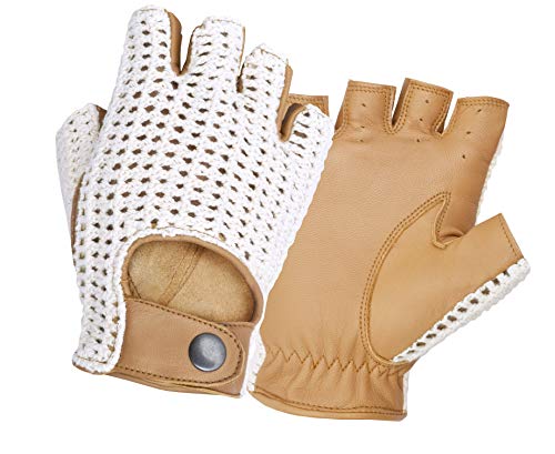 Guanto Classico senza dita da guida in pelle con