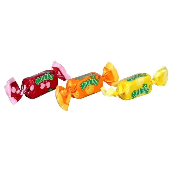 Mamba Fruit Chews Candy sabor frutal mixto 3.52 Oz 3 bolsas miniatura 3